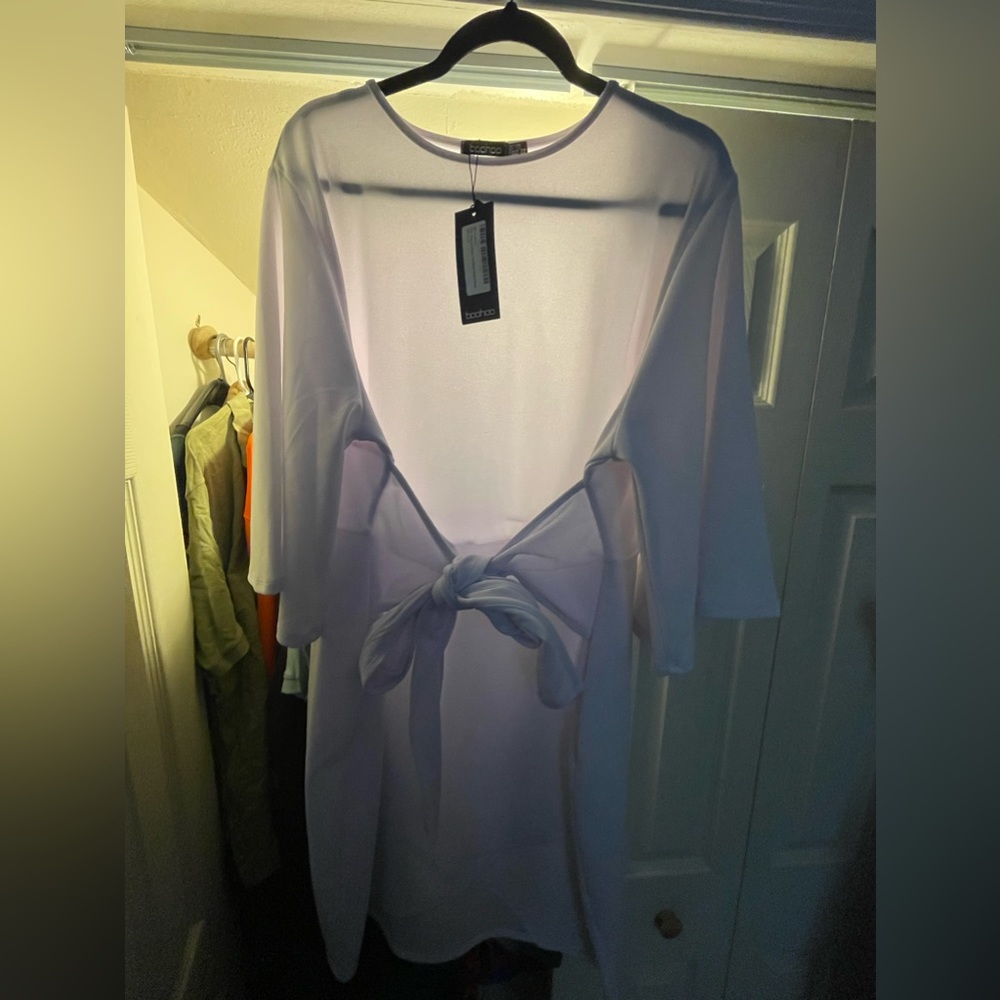 Kimono Sleeve tie waist short dress